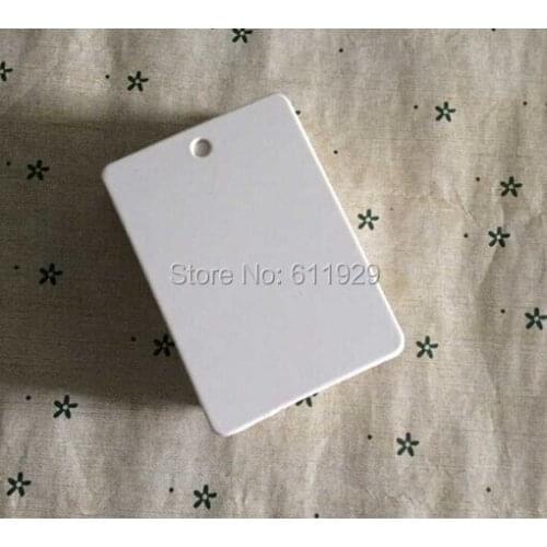 Free shipping 500 pcs a lot blank white 350 gsm paper tags 4.2x6cm/baking swing tag/garment hang tag/gift packing labels print