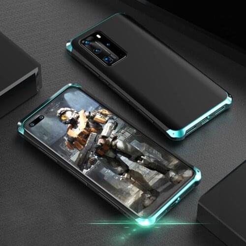 Luxury Armor Shockproof Phone Case On For Huawei P40 Pro Case Metal Bumber Back Cover For Huawei P30 Pro Anti-fall Case