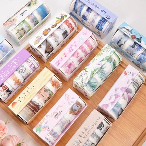 Romantic Cherry Blossoms flower Decorative Adhesive Tape Masking Washi Tape DIY Scrapbooking Sticker Label japanese stationery
