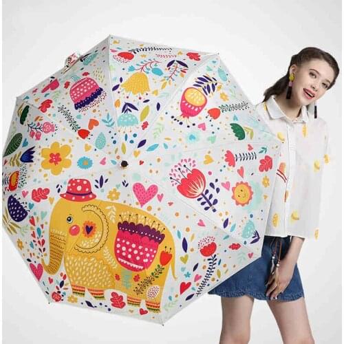 Kids Cartoon Umbrella Rain Women Anti Uv Sunscreen Cloth Colorful Folding Kid Umbrella Rain Cute Schirm Rain Umbrellas QZH071