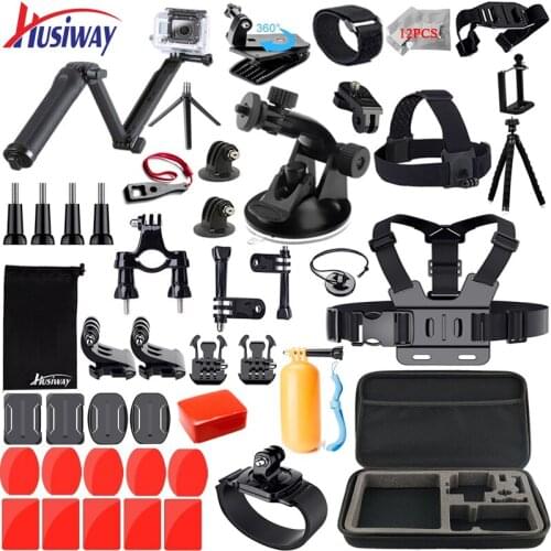 Husiway Accessories for Gopro Kit for Go pro Hero 6 5 4 3 Session Xiaomi Yi 4K / Eken h9r Camera 50A