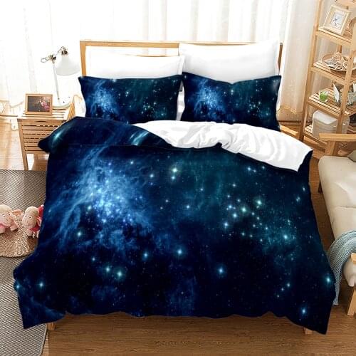Space Galaxy Bedding Set Bedspread Single Twin Full Queen King Size Sky Stars Planet Bed Set Childrens Kid Duvetcover 11