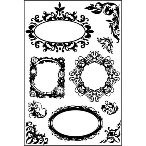 European Style Lace Transparent Clear Silicone Stamp Seal DIY Scrapbooking Stencil Coloring Decorative Kawaii Painting Template