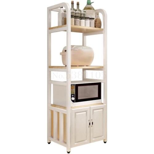 Kitchen Storage Rack Storage Rack Multi-functional Microwave Oven Rack Floor Multi-layer Pot And Bowl Cabinet Four Layers And Fi