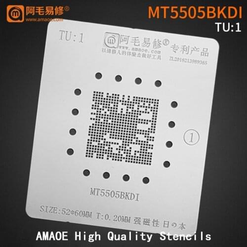 MT5505BKDI BGA Stencil For LCD TV CPU Chipset Reballing IC Pins Amaoe Square Hole Soldering Tin Plant Net Heating Template