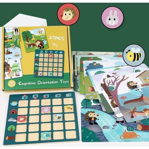 Tabletop Board Game Find Directions Childrens Logical Thinking Early Educational Toys Parent-child Interactive Building Blocks