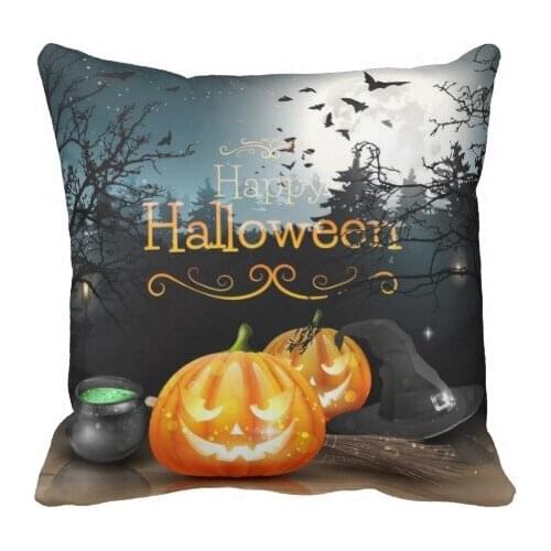 Pumpkin pattern Halloween Home Textile Skull Pumpkin Pillow Case Decorative Cotton Polyester Cushion Cover 5 size 9 style