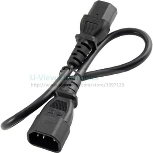 NCHTEK PDU PSU Power Converter Cord, IEC 320 C14 Male to C13 Female Power Extension Cable About 0.3M/Free Shipping/10PCS