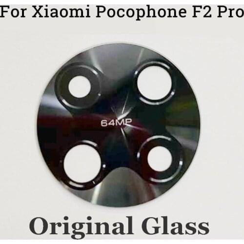 2ps New Original Back Rear Camera ring Lens Glass Cover With sticker For Xiaomi Pocophone F2 pro Replacement Parts MIXUEWEIQI