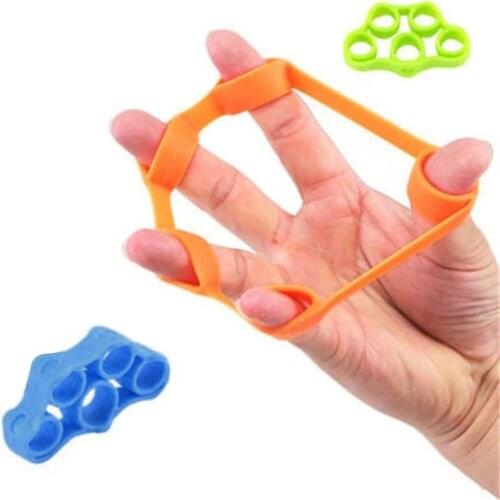 Portable Fitness Hand Finger Trainer Pull Ring Band Tension Tool Strength Exerciser Training Finger Rehabilitation Trainer Hot