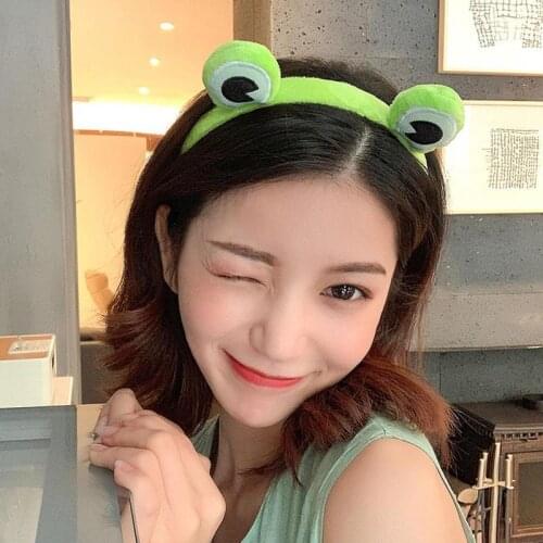 Funny Frog Makeup Headband Wide-brimmed Elastic Hairbands Hair Accessories Bands Hair Hairband Cute Girls Women V1Q8