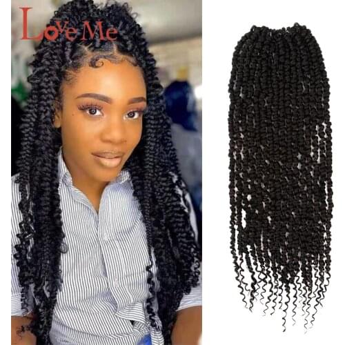 LOVE ME Synthetic Crochet Braids Hair Goddess Faux Locs Ombre Curly Soft Dreads Dreadlocks Hair Extensions For Black Woman