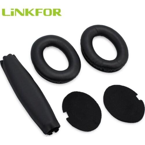 LiNKFOR Replacement Ear Pads For Bose Quiet Comfort QC15 QC2 Headphones Black Soft High Elasticity Ear Pads Cushion