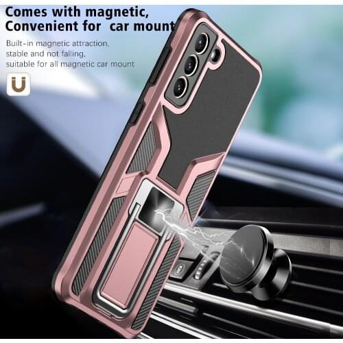 Sumkeymi Shockproof Armor Phone Ring Magnetic Holder Case For Samsung Note 20 U S20 Plus S20U S21 Plus S21U Hand Band Cases