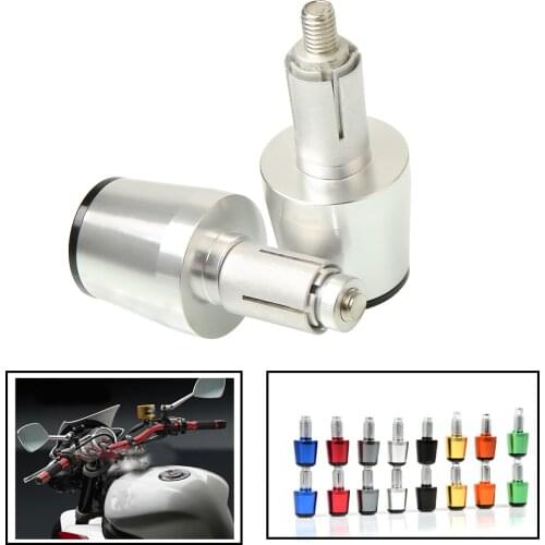 Universal CNC Aluminum Motorcycle 7/8" 22mm adjustableMotorcycle Hand Bar Grips Ends For Honda CB 1000 R CBR 600 RR Hornet 600