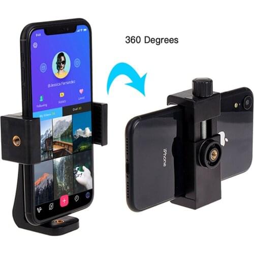 Universal Smartphone Tripod Adapter Cell Phone Holder Mount Adapter With Hot Shoe For Iphone Samsung Adjustable Clamp Popular