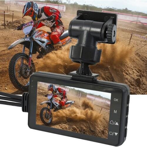 Motorcycle DVR Dashcam 3.0" Front Rear View Dual Camera 1080P HD G-sensor Motorbike Driving Video Recorder Dash Cam