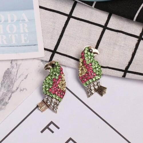YaYi Jewelry Fashion Bohemia Black Glass Crystal Rhinestone Dangle Women Hook Eardrop Wear Ear Band Long Bird Tassel Earrings