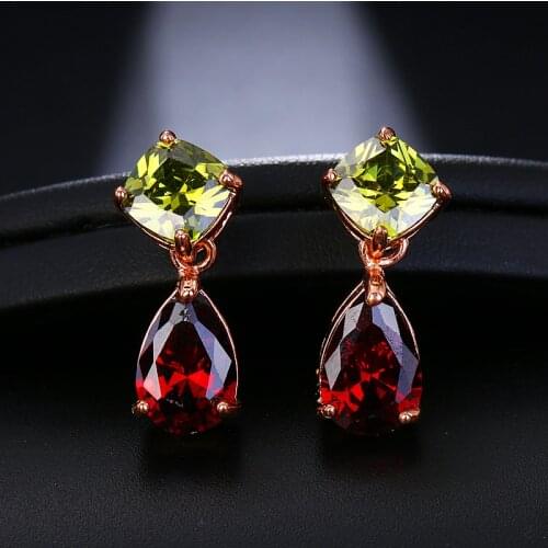 Bettyue Brand Fashion Charm Rose Gold Multicolor Geometric Jewelry Earrings For Woman Gothic Style Wedding Party Cheap Gift