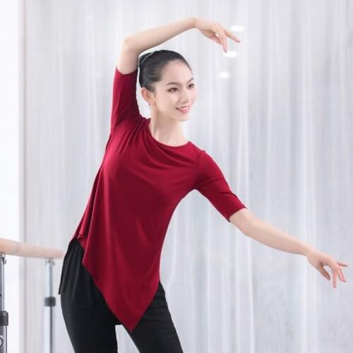 Adult Modal Long Sleeve Modern Oriental Latin Belly Dance Top T Shirt Costume for Women Dancing Clothes Dancer Wear Clothing