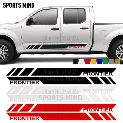 1 Pair Vinyl Door Side Stripe Car Stickers Decals For Nissan Frontier Navara D40 D22 JDM Accessories Automobiles Car-Styling