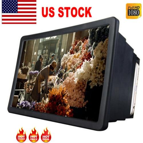 1pc Cell Phone Screen Magnifier 3D HD Movie Video Amplifier With Foldable Holder Stand High-quality Video Amplifier