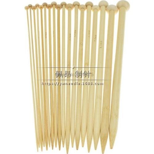 50set 36 Pcs 25cm 18 Sizes Bamboo Knitting Needles Set 2.0mm to 10.0mm Single Point Needles Women Weave Craft Yarn Sewing Tools