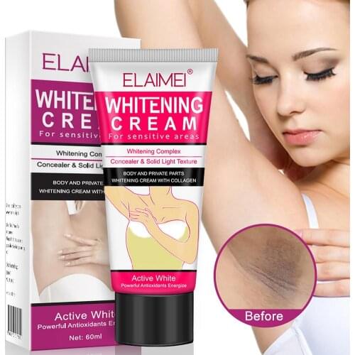 60ml Armpit Whitening Cream Skin Lightening Bleaching Cream For Underarm Nipple Private Parts Legs Knees Skin Care Body Cream