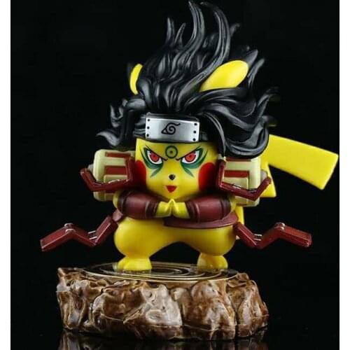 Pokemon Naruto Anime Figure Pikachu Cosplay Senju Hashirama Figurine PVC Figma Shodai Hokage Brinquedos Juguetes Shinobi No Kami