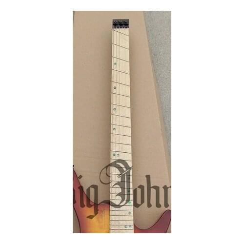 Fan fret maple fingerboard electric guitar neck fit for headless guitar