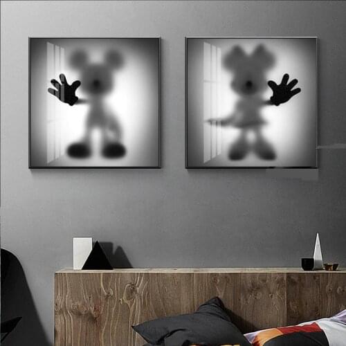 Paintings on Disney Canvas Disappeared Mickey Posters for Room Home Decoration Painting Mural Art Printing Canvas Gifts
