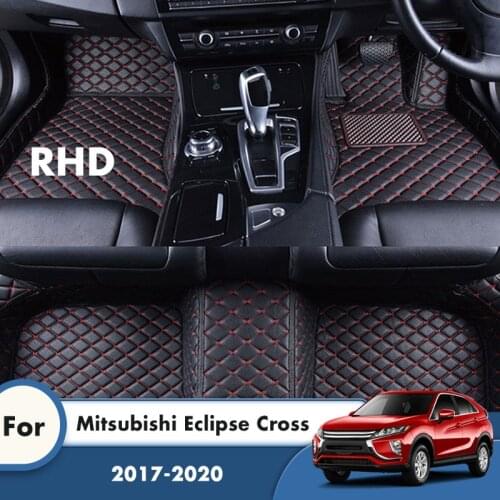RHD Carpets For Mitsubishi Eclipse Cross 2020 2019 2018 2017 Artificial Leather Car Floor Mats Custom Auto Accessories Interior