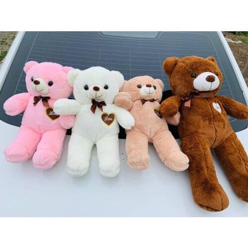 High Quality 40-100CM Love Teddy Bear With Ribbon Stuffed Animals Bear Plush Toys Teddy Bear Doll Lovers Birthday Baby Gift