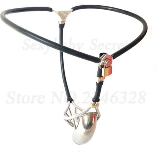 Stainless Steel Male Underwear Chastity Device,Chastity Lock,Penis Rings,Hollow Cock Cage,Penis Restraint Sex Toys For Men Gay