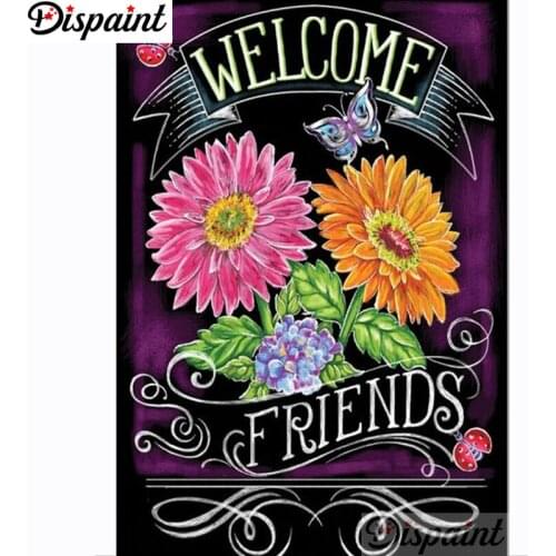 Dispaint Full Square/Round Drill 5D DIY Diamond Painting "Flower pattern scenery"Embroidery Cross Stitch Home Decor Gift A20871