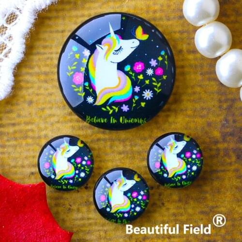 12mm 25mm 14mm 16mm 18mm 20mm Photo Glass Cabochons Round Cameo Set Handmade Settings 30mm Unicorn AL1169544