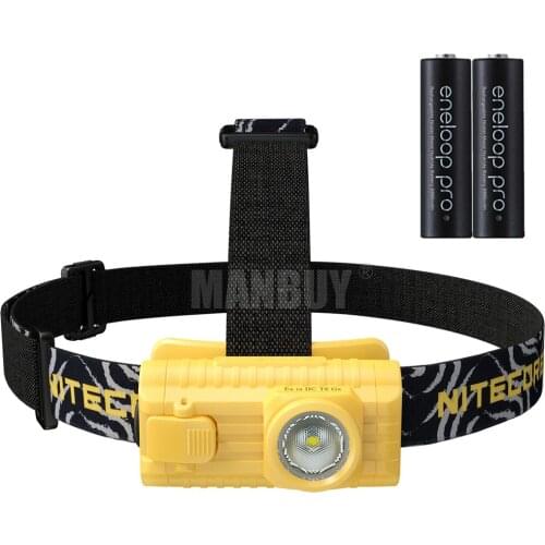 NITECORE HA23-ex Headlamp +2x 2550mAh Rechargeable Batteries Intrinsically Safe LED work Headlight Intrinsically Safe Protection