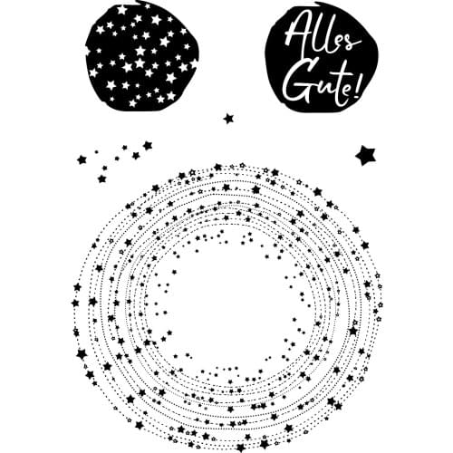 German Stars Transparent Clear Silicone Stamp/Seal for DIY scrapbooking/photo album Decorative clear stamp A539