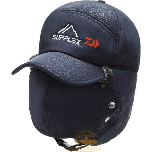 2020 New DAIWA Fishing Hat Winter Men Outdoor Windproof Thickened Warm Ear Caps Cycling Breathable Cold Hat Women Ski Warm Hat