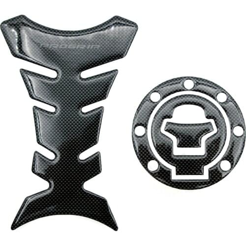 New Motorcycle Carbon Fiber Fuel Tank Decal Pad ＆ Gas Cap Pad Cover Stickers Case For Suzuki Katana GSX 600F 750F R 600 750 1Set