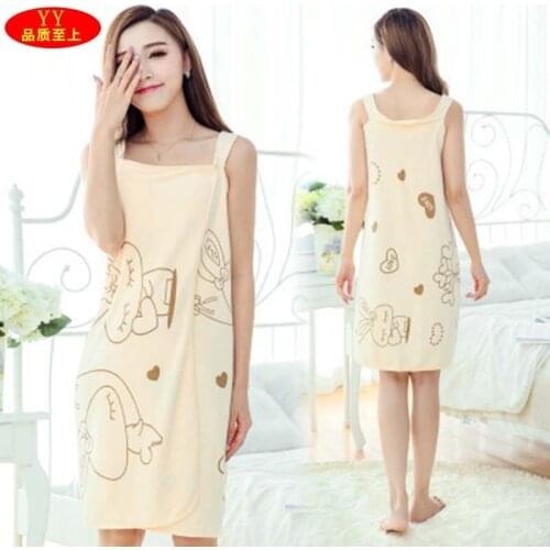 New Lovely Printed Underwear Dress Can Wear Sling Bath Dress Bath Towel Anti Light Beauty Salon Dress Summer Bath Towel Skirt