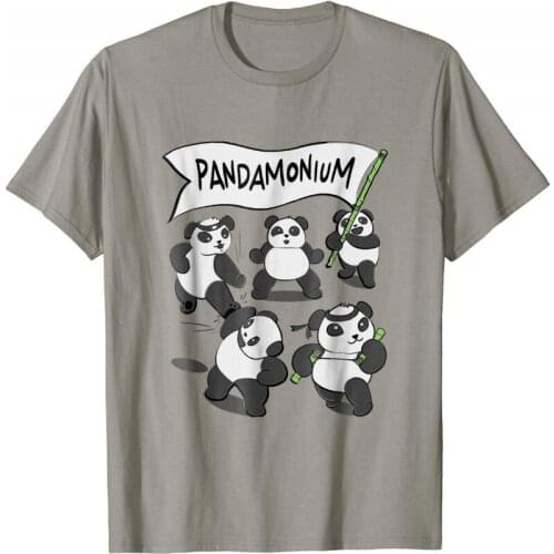 Pandamonium - Funny Panda Bear T-Shirt Gift 2019 New Fashion Skate T Shirt O Neck Slim Fit Tops Tees