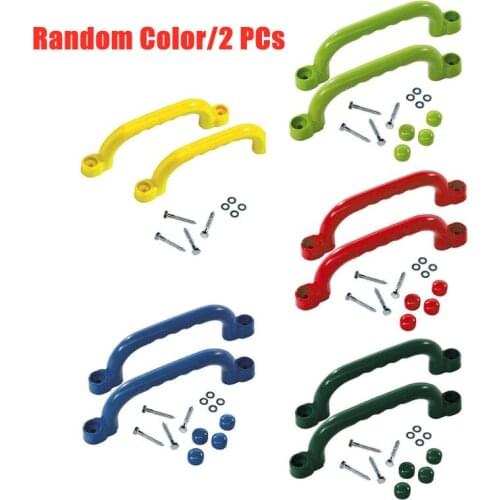 2 Pcs Grab Handles Swing Toy Screws Kits Safety Nonslip Accessories for Climbing Trees and Play Houses