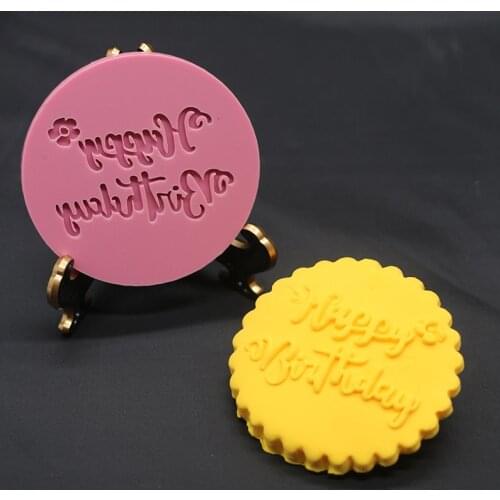 Birthday Bride to be Cookie Cutter Thank you Letter Embossed Cutter Mold Baby Cake Cookie Cutter Stamp Fondant Decorating Tools