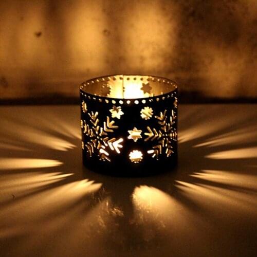 1PC X-mas Hollow candle Holders Candlestick Tealight Christmas Decor Lantern Vintage Party christmas decorations for home