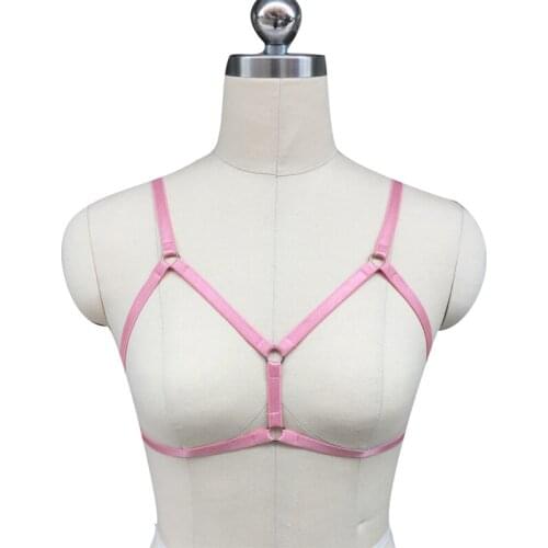 Sexy lingerie bondage harness Gothic Harajuku can adjust body harness Elastic goth sexy lingerie hot haeness cage bra