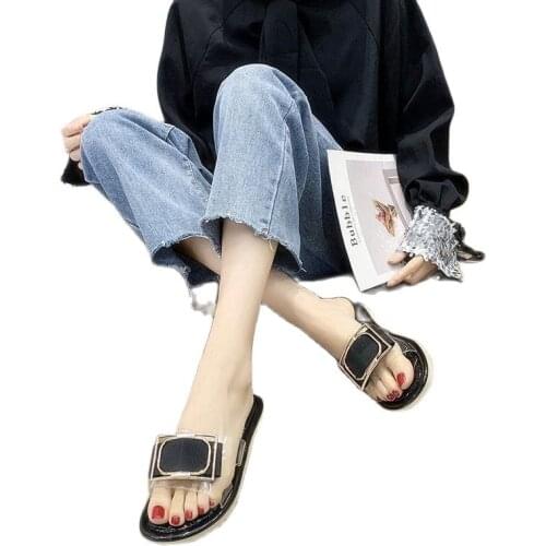 Women Peep Toe Casual Slippers Female Thick Platforms Shoes Flip Flops Ladies Slides Rome Beach Sandals Candy
