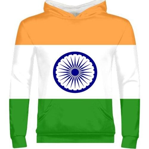 INDIA male custom made name number ind zipper sweatshirt nation flag hindi country republic indian college print photo clothes