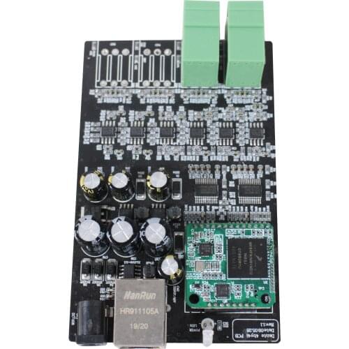 Dante Audio PCB Board 2 In 2 Out Dante Converter with 12VDC Power Supply,RJ45 Interface and Balance Inputs,Outputs for PA System