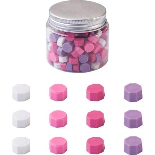1 Box Multicolor Polygon Sealing Wax Particles for Retro Wax Seal Stamp Letter, Card Envelope, Party Invitation about 170pcs/box